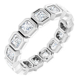 14K White 1 3/8 CTW Natural Diamond Eternity Band Size 5