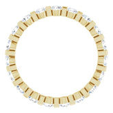 14K Yellow 9/10 CTW Natural Diamond Eternity Band Size 5