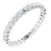 Platinum 3/4 CTW Natural Diamond Eternity Band Size 5