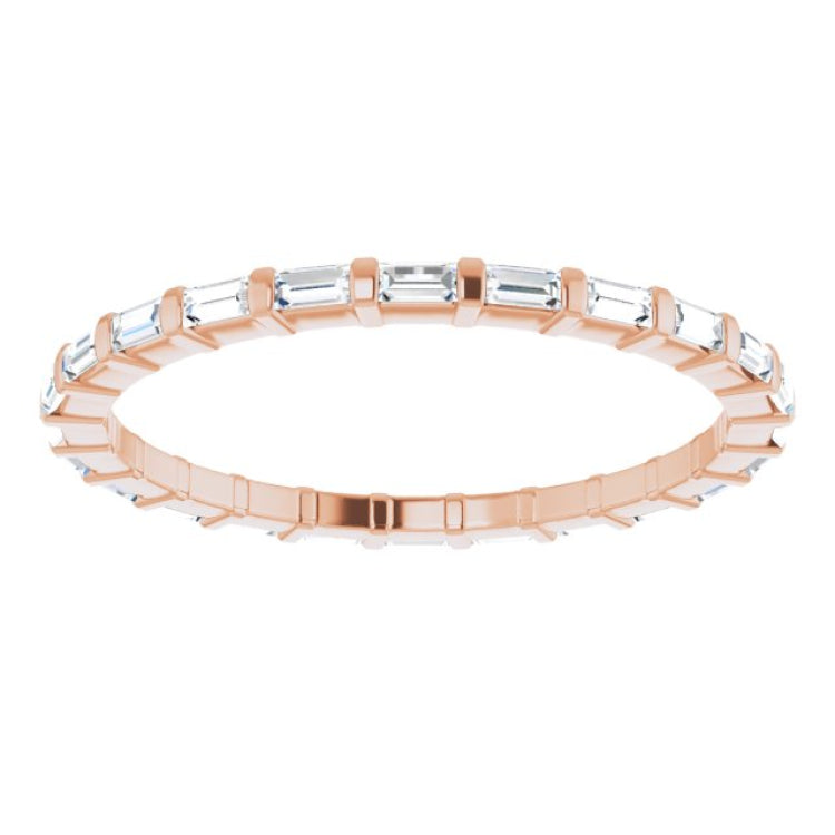 14K Rose 1/3 CTW Natural Diamond Eternity Band Size 5 14K Rose 1/3 CTW Natural Diamond Eternity Band Size 5