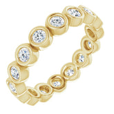 14K Yellow 3/4 CTW Natural Diamond Eternity Band Size 5