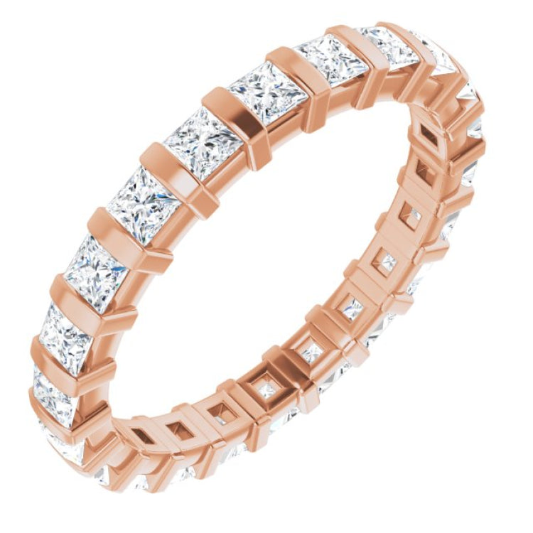 14K Rose 1 1/8 CTW Natural Diamond Eternity Band Size 5 14K Rose 1 1/8 CTW Natural Diamond Eternity Band Size 5