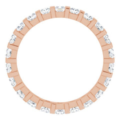 14K Rose 1 1/8 CTW Natural Diamond Eternity Band Size 5 14K Rose 1 1/8 CTW Natural Diamond Eternity Band Size 5
