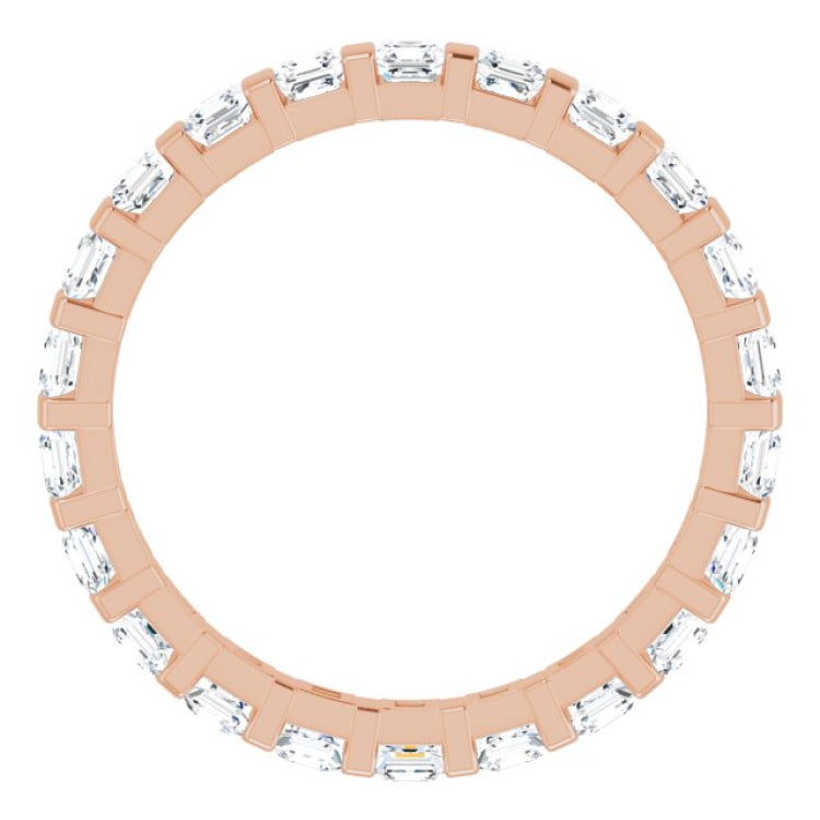 14K Rose 1 1/8 CTW Natural Diamond Eternity Band Size 5 14K Rose 1 1/8 CTW Natural Diamond Eternity Band Size 5