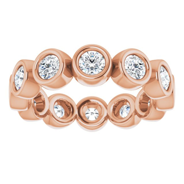 14K Rose 1 1/5 CTW Natural Diamond Eternity Band Size 5 14K Rose 1 1/5 CTW Natural Diamond Eternity Band Size 5