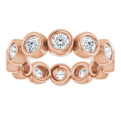 14K Rose 1 1/5 CTW Natural Diamond Eternity Band Size 5 14K Rose 1 1/5 CTW Natural Diamond Eternity Band Size 5