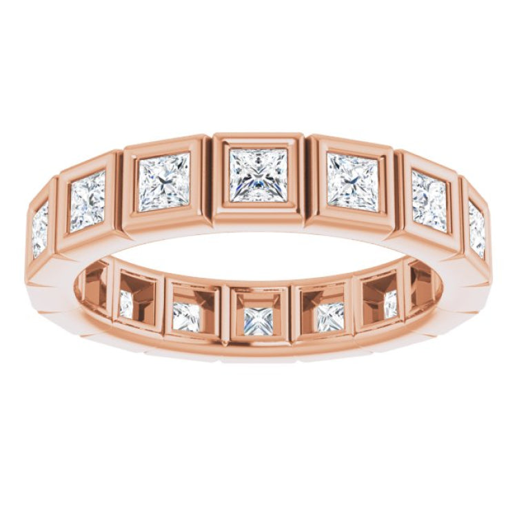 14K Rose 1 1/8 CTW Natural Diamond Eternity Band Size 5 14K Rose 1 1/8 CTW Natural Diamond Eternity Band Size 5
