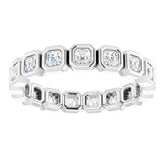 14K White 7/8 CTW Natural Diamond Eternity Band Size 5