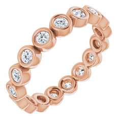 14K Rose 1/2 CTW Natural Diamond Eternity Band Size 5 14K Rose 1/2 CTW Natural Diamond Eternity Band Size 5