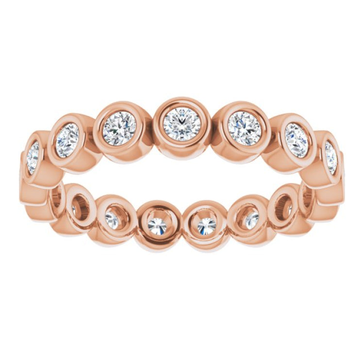 14K Rose 1/2 CTW Natural Diamond Eternity Band Size 5 14K Rose 1/2 CTW Natural Diamond Eternity Band Size 5