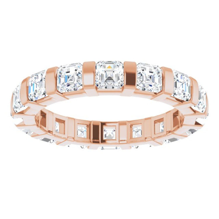 14K Rose 2 1/2 CTW Natural Diamond Eternity Band Size 6 14K Rose 2 1/2 CTW Natural Diamond Eternity Band Size 6