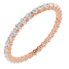 14K Rose 1/2 CTW Natural Diamond Eternity Band Size 6 14K Rose 1/2 CTW Natural Diamond Eternity Band Size 6