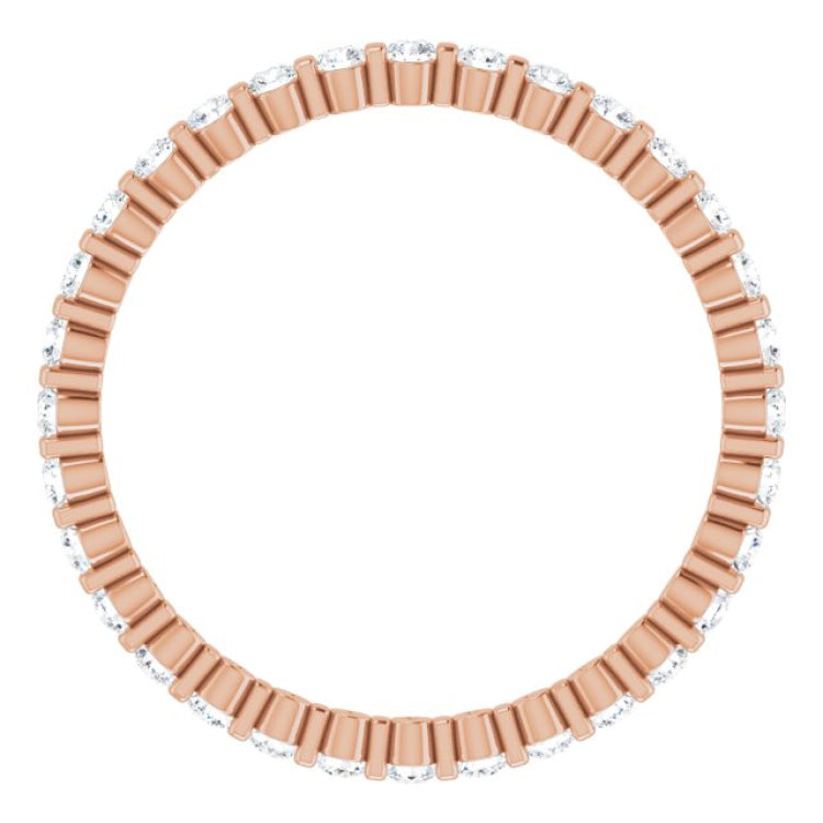 14K Rose 1/2 CTW Natural Diamond Eternity Band Size 6 14K Rose 1/2 CTW Natural Diamond Eternity Band Size 6