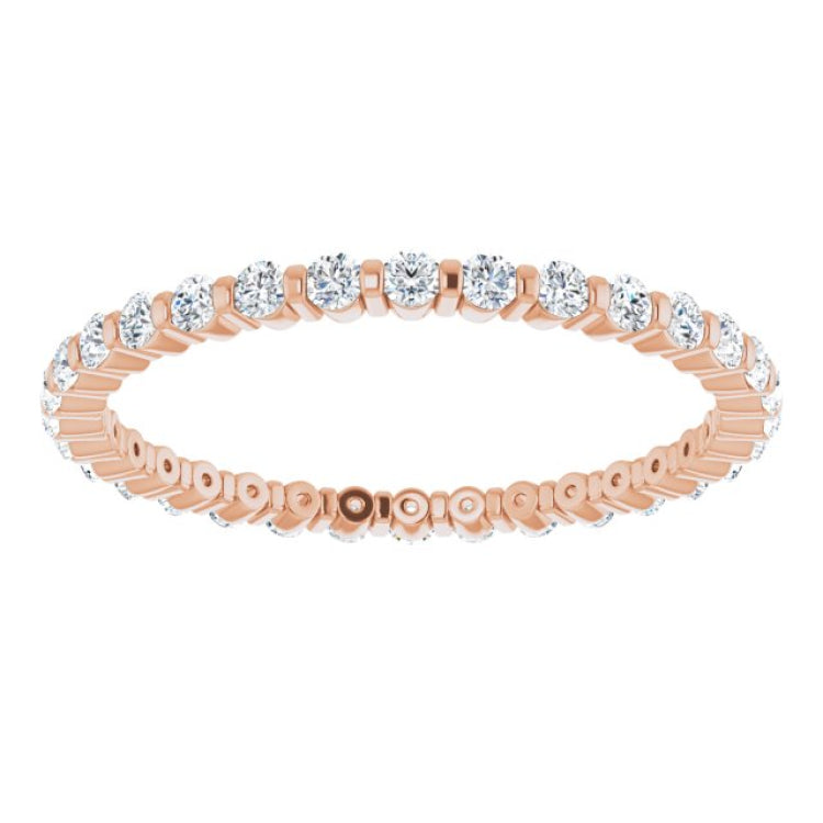14K Rose 1/2 CTW Natural Diamond Eternity Band Size 6 14K Rose 1/2 CTW Natural Diamond Eternity Band Size 6