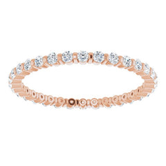 14K Rose 1/2 CTW Natural Diamond Eternity Band Size 6 14K Rose 1/2 CTW Natural Diamond Eternity Band Size 6