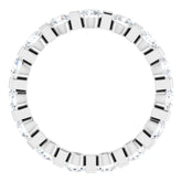 14K White 1 1/2 CTW Natural Diamond Eternity Band Size 6