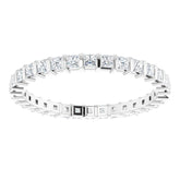 14K White 3/4 CTW Natural Diamond Eternity Band Size 6