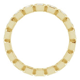 14K Yellow 9/10 CTW Natural Diamond Eternity Band Size 6