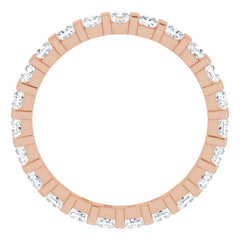 14K Rose 1 1/6 CTW Natural Diamond Eternity Band Size 6 14K Rose 1 1/6 CTW Natural Diamond Eternity Band Size 6