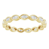 14K Yellow 1/2 CTW Natural Diamond Eternity Band Size 6