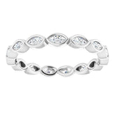 Platinum 1/2 CTW Natural Diamond Eternity Band Size 6