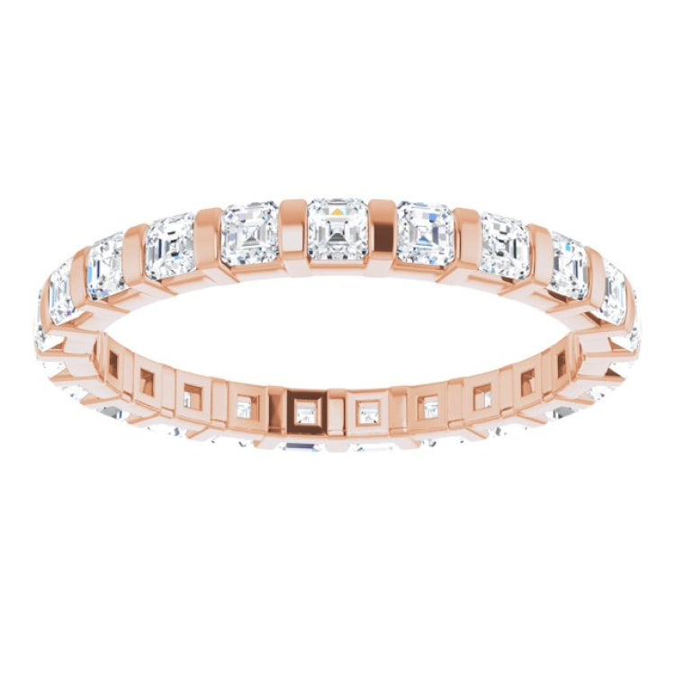 14K Rose 1 1/6 CTW Natural Diamond Eternity Band Size 6 14K Rose 1 1/6 CTW Natural Diamond Eternity Band Size 6