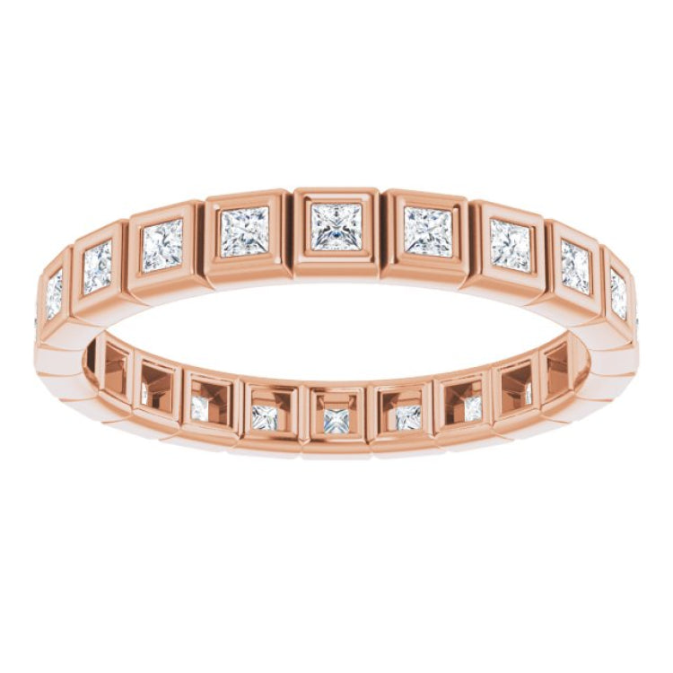 14K Rose 1/2 CTW Natural Diamond Eternity Band Size 6 14K Rose 1/2 CTW Natural Diamond Eternity Band Size 6
