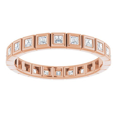 14K Rose 1/2 CTW Natural Diamond Eternity Band Size 6 14K Rose 1/2 CTW Natural Diamond Eternity Band Size 6