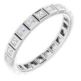 Platinum 1/2 CTW Natural Diamond Eternity Band Size 6