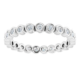 14K White 1/3 CTW Natural Diamond Eternity Band Size 6