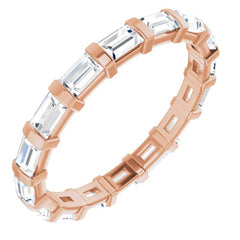 14K Rose 1 1/3 CTW Natural Diamond Eternity Band Size 6 14K Rose 1 1/3 CTW Natural Diamond Eternity Band Size 6