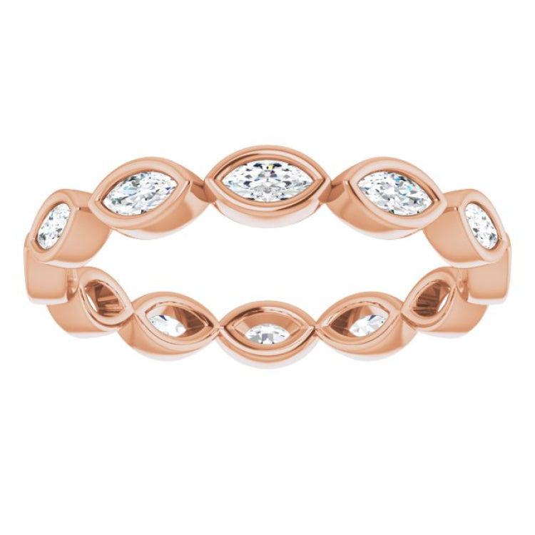 14K Rose 1/2 CTW Natural Diamond Eternity Band Size 6 14K Rose 1/2 CTW Natural Diamond Eternity Band Size 6