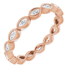 14K Rose 1/2 CTW Natural Diamond Eternity Band Size 6 14K Rose 1/2 CTW Natural Diamond Eternity Band Size 6