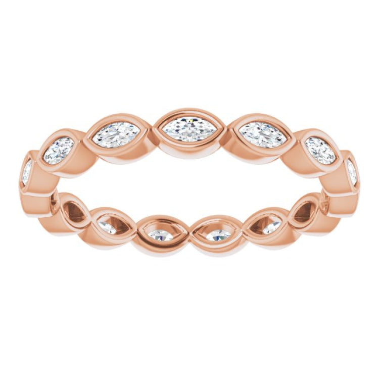 14K Rose 1/2 CTW Natural Diamond Eternity Band Size 6 14K Rose 1/2 CTW Natural Diamond Eternity Band Size 6