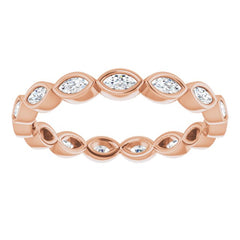 14K Rose 1/2 CTW Natural Diamond Eternity Band Size 6 14K Rose 1/2 CTW Natural Diamond Eternity Band Size 6