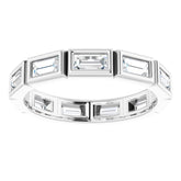 Platinum 1 CTW Natural Diamond Eternity Band Size 6