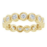 14K Yellow 9/10 CTW Natural Diamond Eternity Band Size 6
