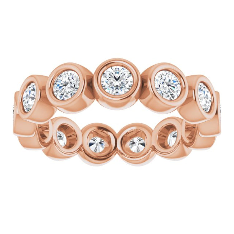 14K Rose 1 1/3 CTW Natural Diamond Eternity Band Size 6 14K Rose 1 1/3 CTW Natural Diamond Eternity Band Size 6