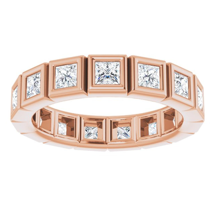 14K Rose 1 3/8 CTW Natural Diamond Eternity Band Size 6 14K Rose 1 3/8 CTW Natural Diamond Eternity Band Size 6