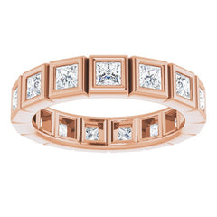 14K Rose 1 3/8 CTW Natural Diamond Eternity Band Size 6 14K Rose 1 3/8 CTW Natural Diamond Eternity Band Size 6
