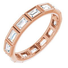 14K Rose 1 1/6 CTW Natural Diamond Eternity Band Size 6 14K Rose 1 1/6 CTW Natural Diamond Eternity Band Size 6