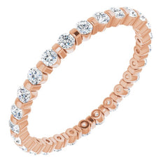 14K Rose 1/2 CTW Natural Diamond Eternity Band Size 6 14K Rose 1/2 CTW Natural Diamond Eternity Band Size 6