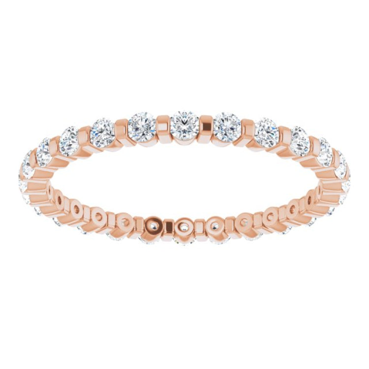 14K Rose 1/2 CTW Natural Diamond Eternity Band Size 6 14K Rose 1/2 CTW Natural Diamond Eternity Band Size 6