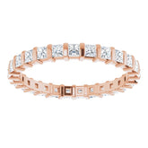 14K Rose 7/8 CTW Natural Diamond Eternity Band Size 6