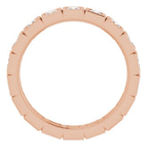 14K Rose 9/10 CTW Natural Diamond Eternity Band Size 6