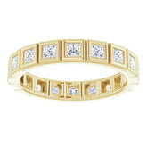 14K Yellow 9/10 CTW Natural Diamond Eternity Band Size 6