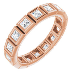 14K Rose 1 1/8 CTW Natural Diamond Eternity Band Size 6 14K Rose 1 1/8 CTW Natural Diamond Eternity Band Size 6