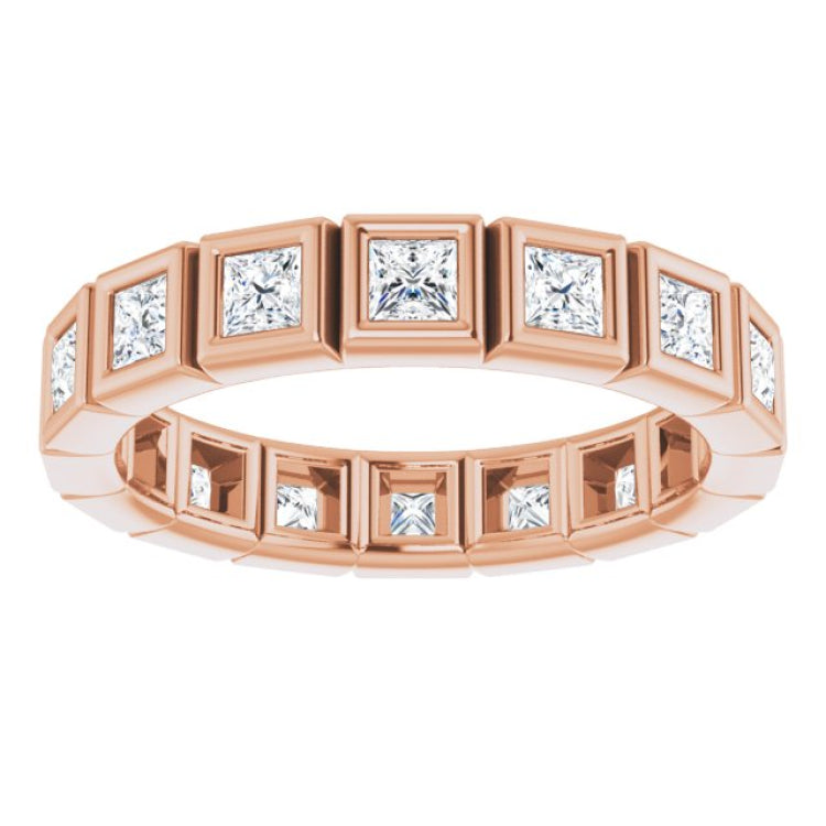 14K Rose 1 1/8 CTW Natural Diamond Eternity Band Size 6 14K Rose 1 1/8 CTW Natural Diamond Eternity Band Size 6