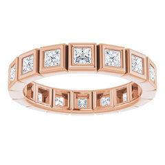 14K Rose 1 1/8 CTW Natural Diamond Eternity Band Size 6 14K Rose 1 1/8 CTW Natural Diamond Eternity Band Size 6