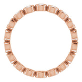 14K Rose 1/2 CTW Natural Diamond Eternity Band Size 6